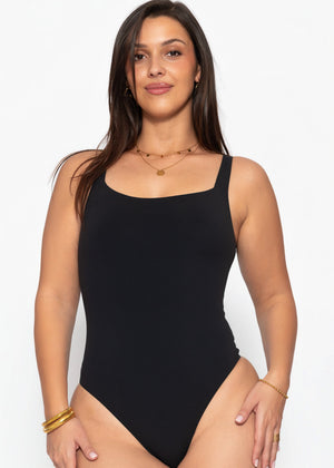 Bodysuit Soft Shapewear mit String - schwarz