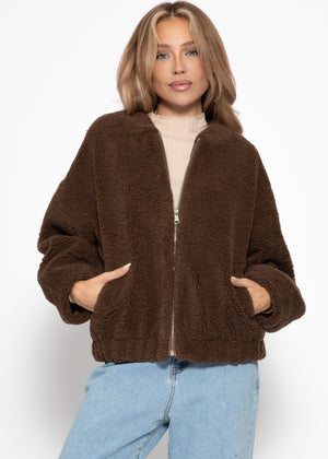 Blouson made of teddyfell - brown