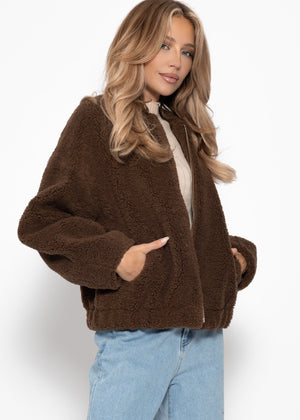 Blouson made of teddyfell - brown