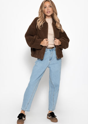 Blouson made of teddyfell - brown