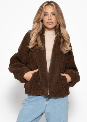 Blouson made of teddyfell - brown