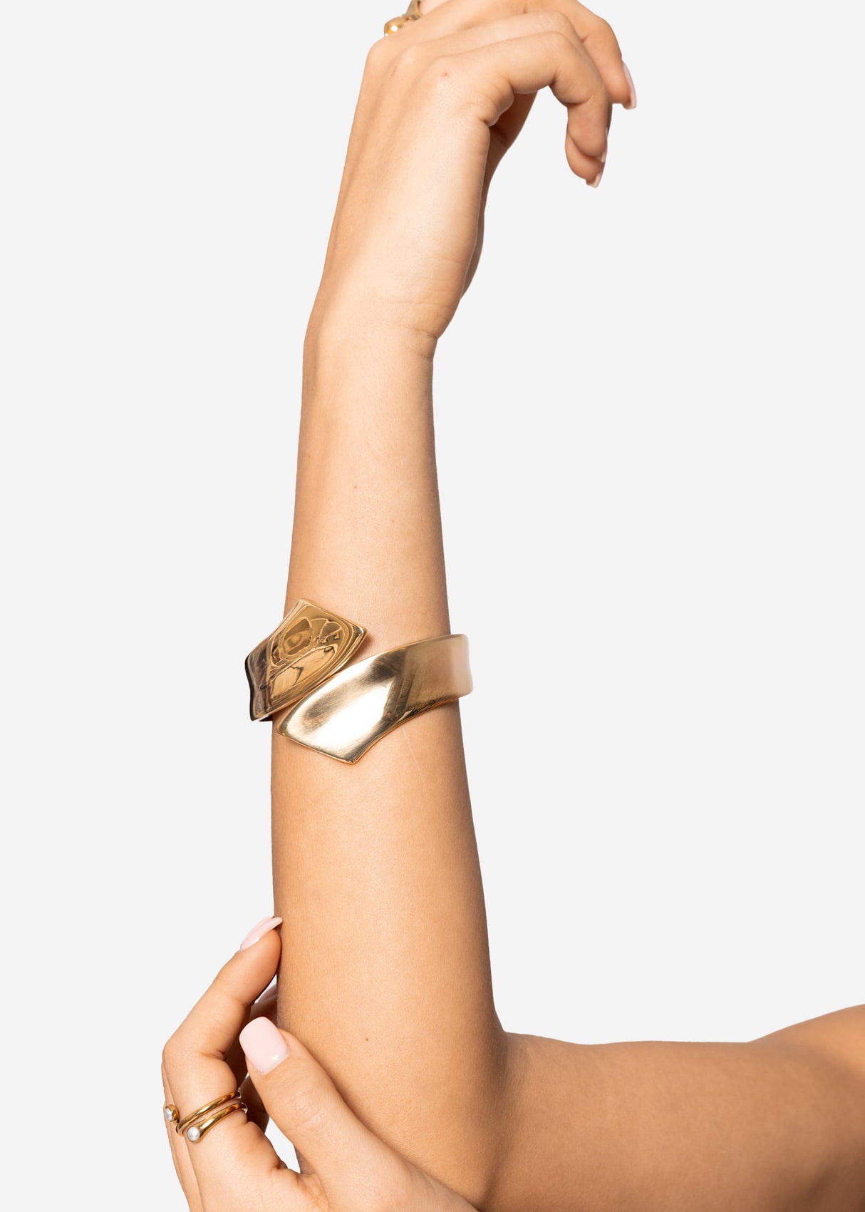 Breiter Armreif - gold