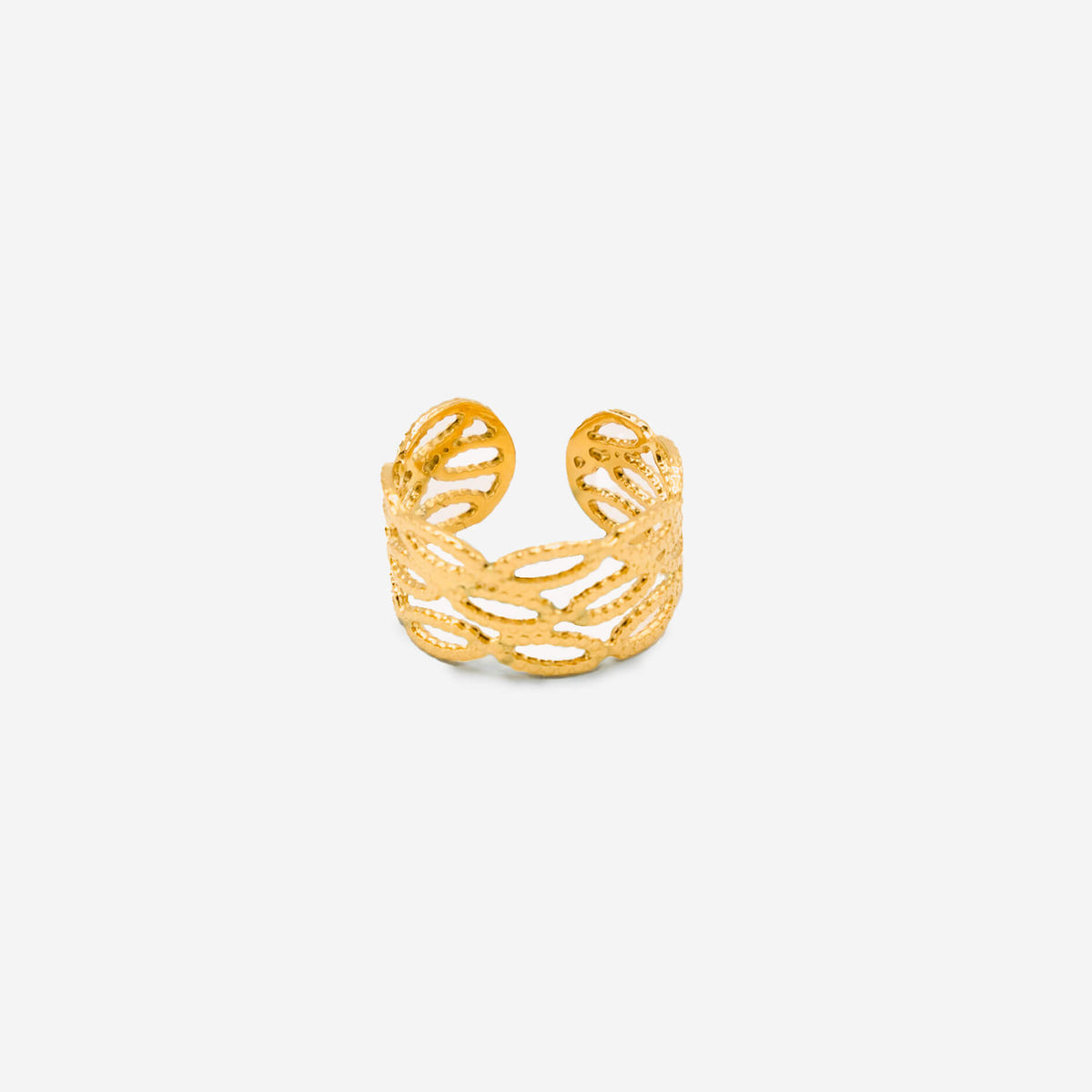 Wide ring with looped pattern - gold – SASSYCLASSY