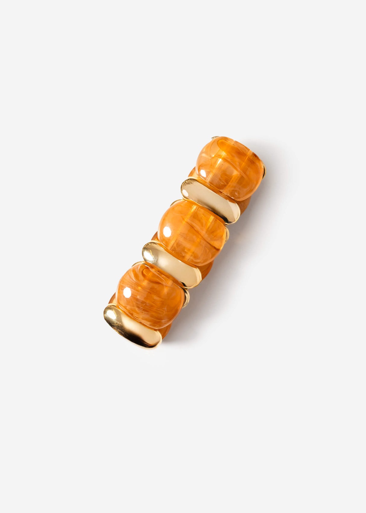 Breites Armband mit goldfarbenen Elementen - braun