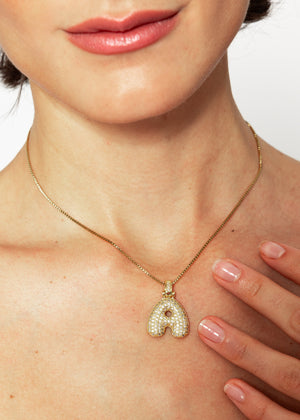 Letter necklace - A - gold