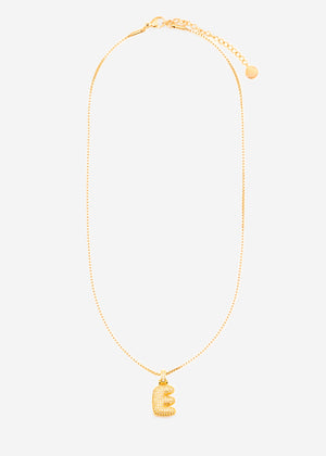 Buchstaben Kette - E - gold