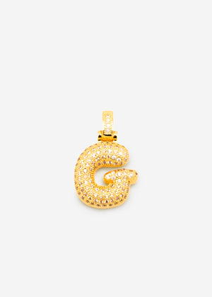 Letter necklace - G - gold