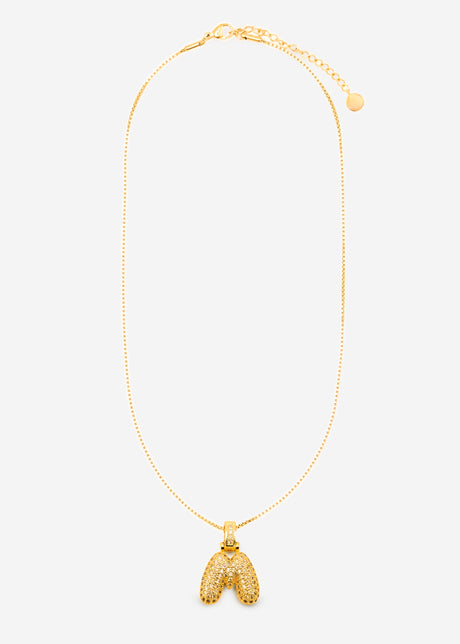 Buchstaben Kette - M - gold
