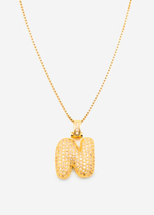 Letter necklace - N - gold