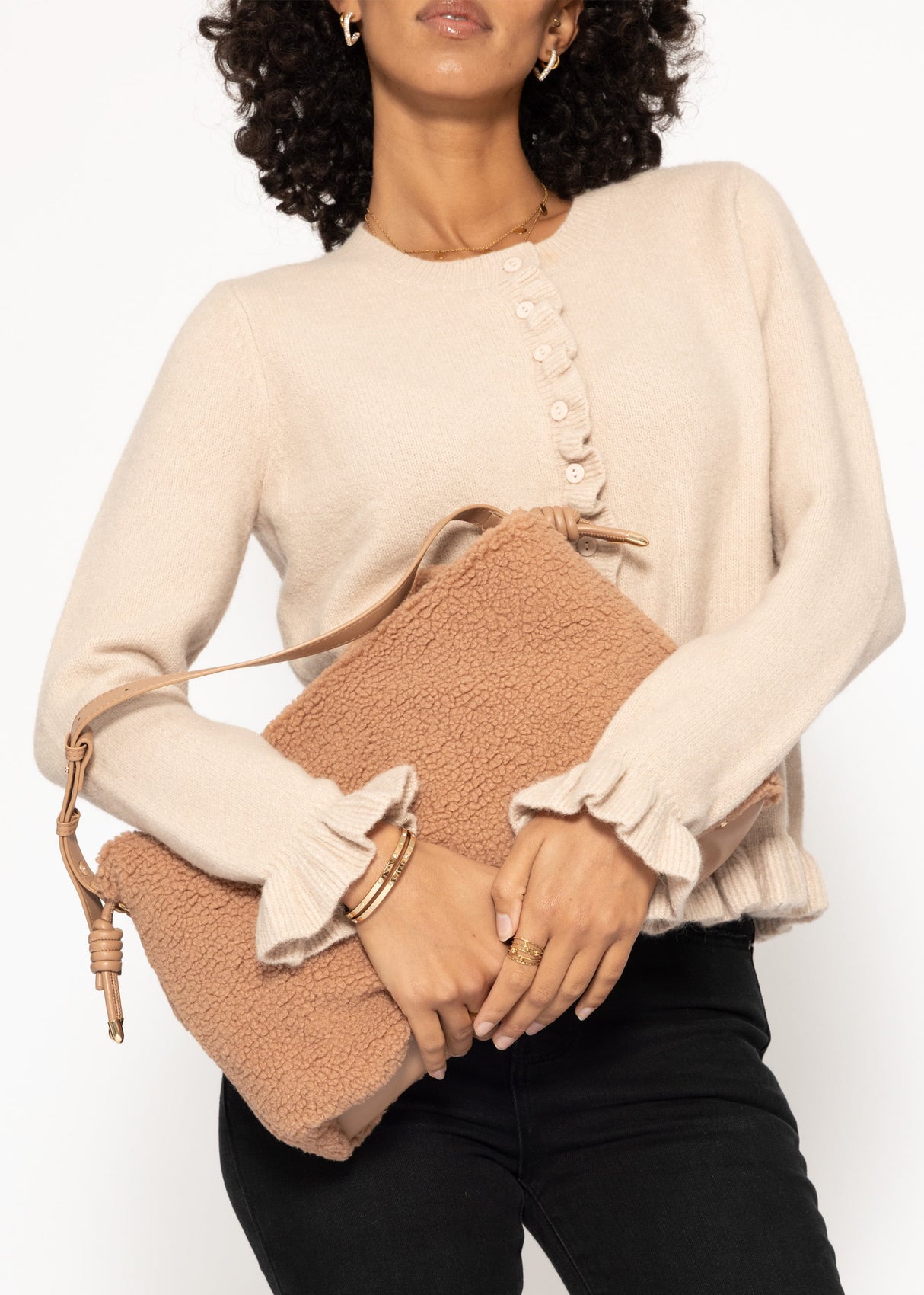 Teddy bucket bag - brown