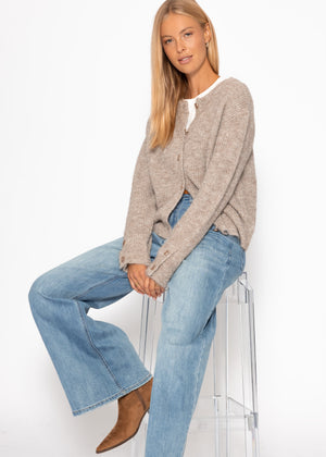 Sequin cardigan - taupe