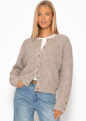 Sequin cardigan - taupe