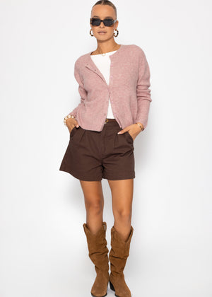 Cardigan with rib structure - altrosa