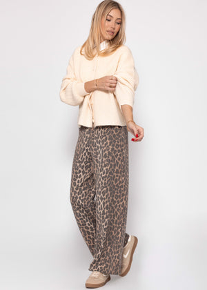 Cardigan mit Rundhalsausschnitt - offwhite