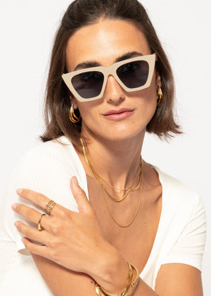 Cat eye sunglasses - off white