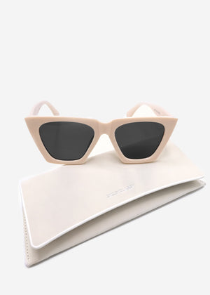Cat eye sunglasses - off white