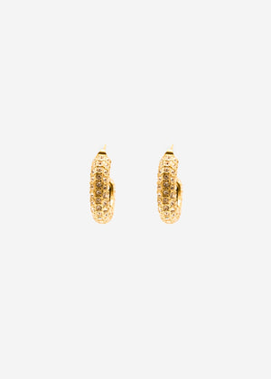 Creolen mit Glitzersteinchen - gold