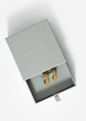 Creolen mit Struktur - gold