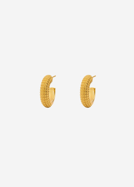 Creolen mit Struktur - gold
