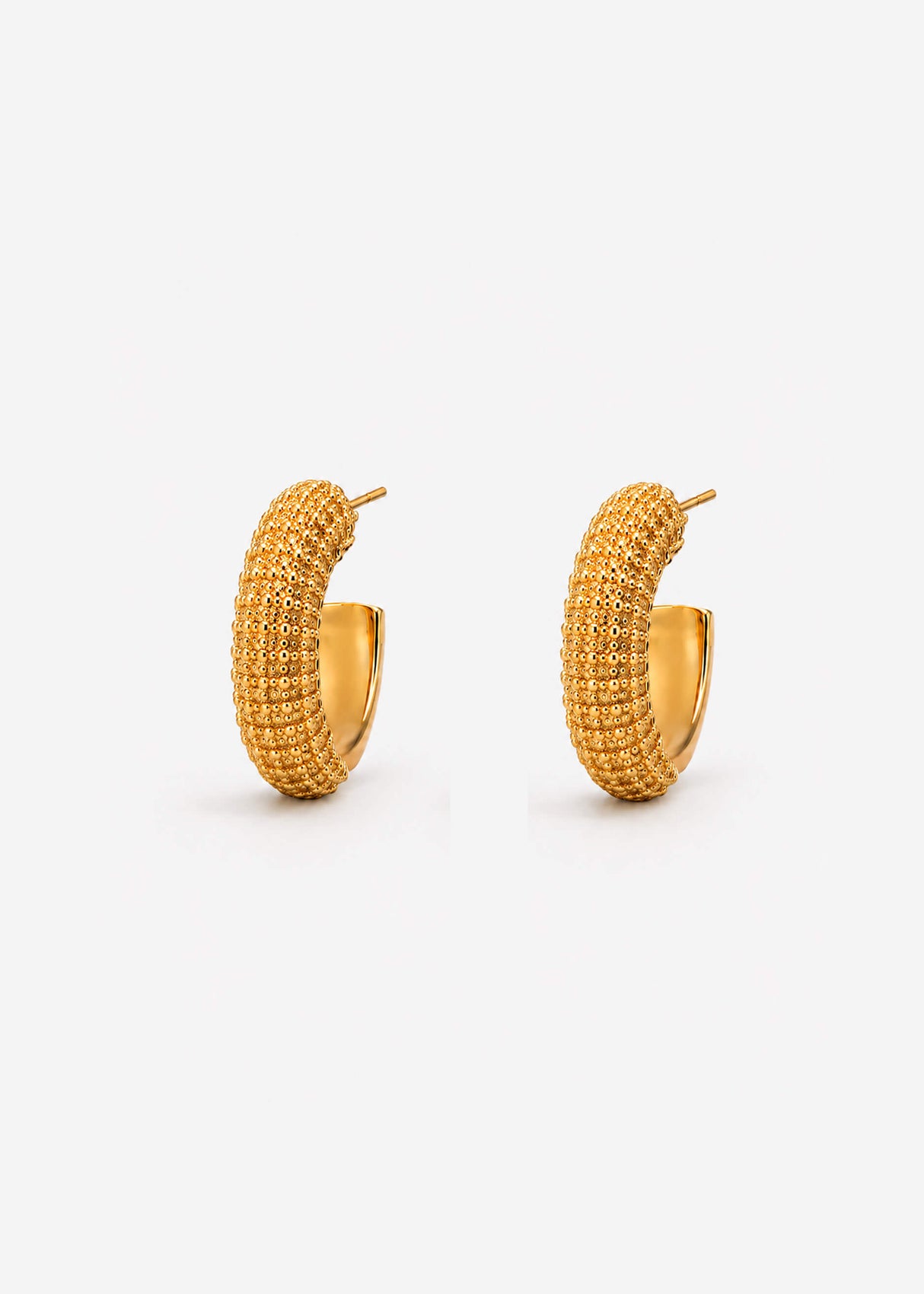 Creolen mit Struktur - gold