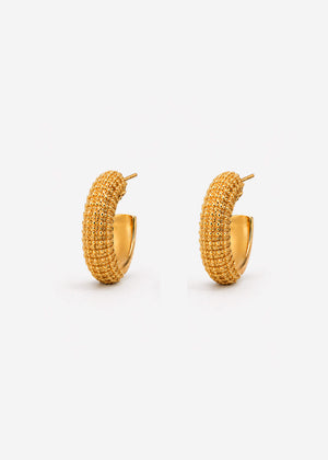 Creolen mit Struktur - gold