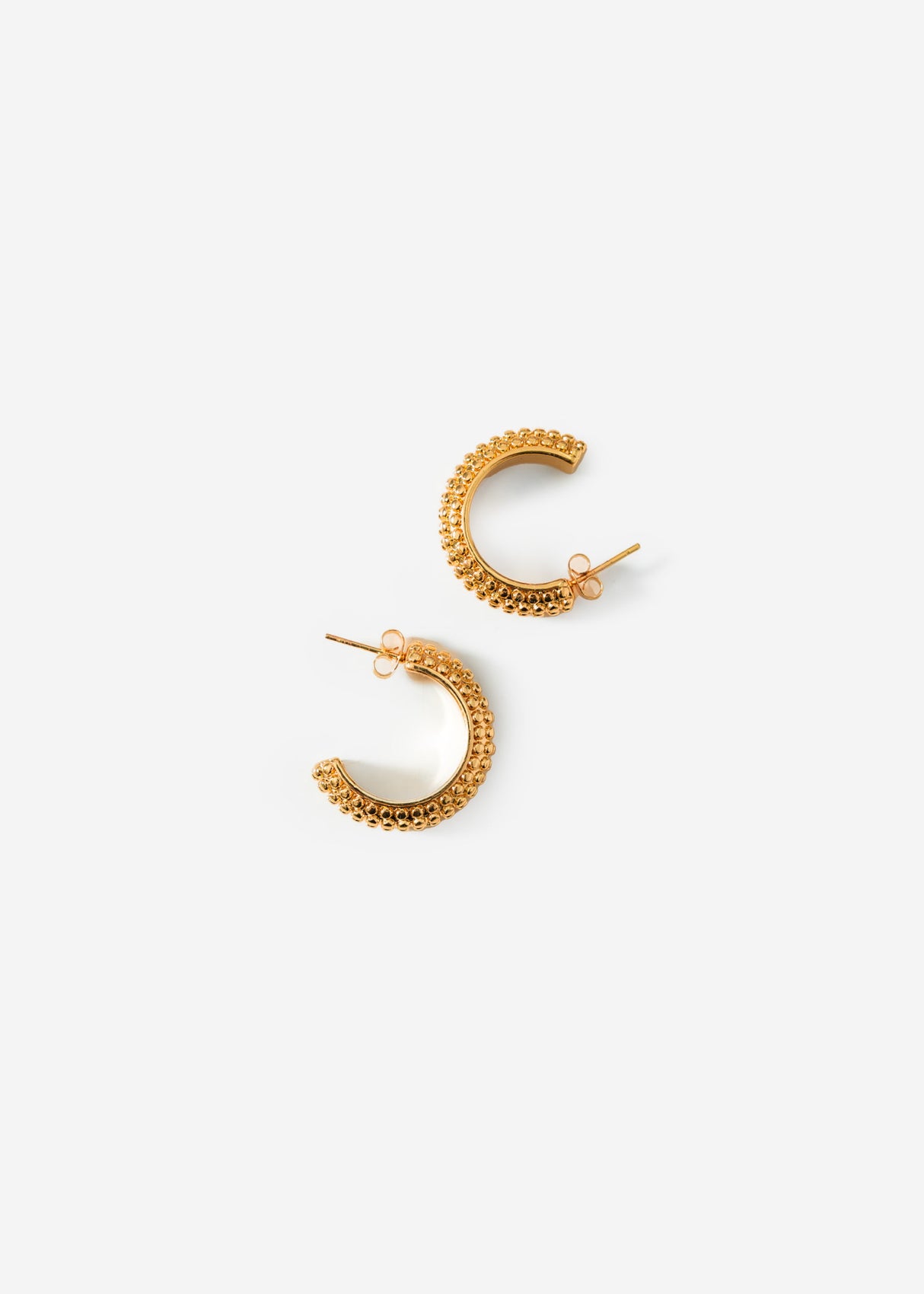 Creolen mit Struktur - gold