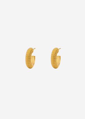 Creolen mit Struktur - gold