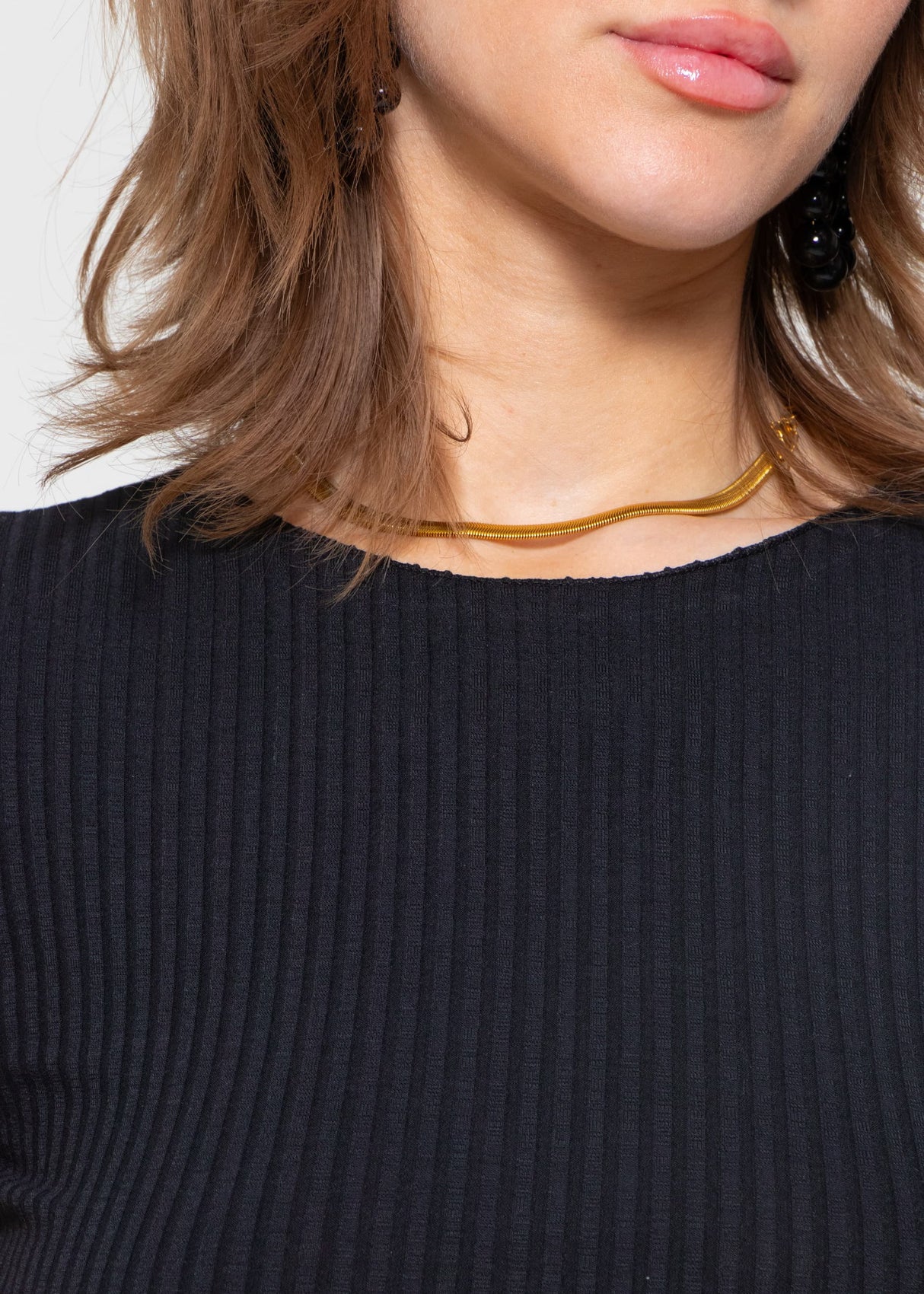 Crop-Shirt, schwarz