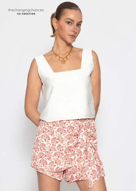 Cropped Top mit breiten Trägern - offwhite by SASSYCLASSY