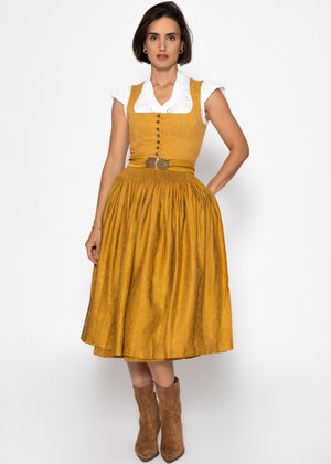 Dirndl blouse with stand-up collar and eyelet embroidery - white