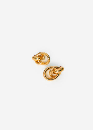Doppelring Ohrring - gold