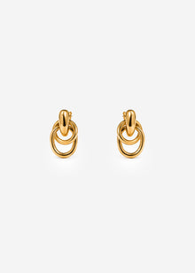 Doppelring Ohrring - gold