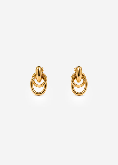 Doppelring Ohrring - gold by SASSYCLASSY