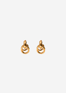 Doppelring Ohrring - gold