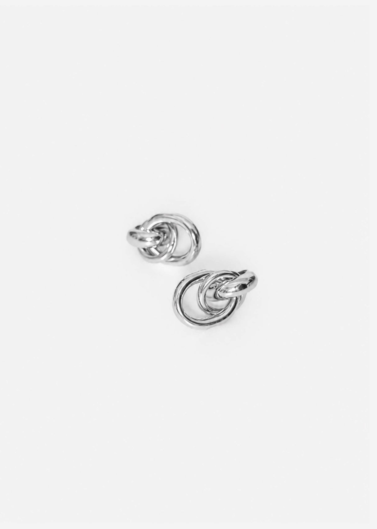 Doppelring Ohrring - silber