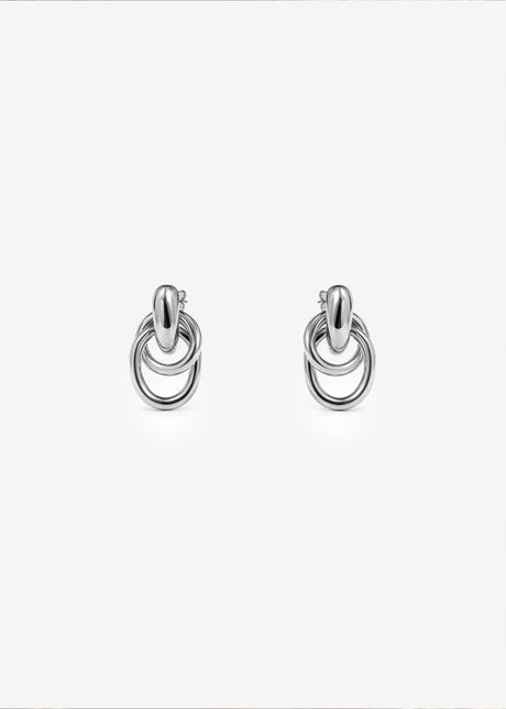 Doppelring Ohrring - silber von SASSYCLASSY