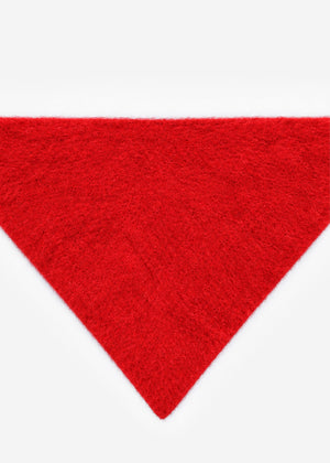 Dreieckiger Strickschal - rot