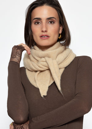 Triangular scarf - beige