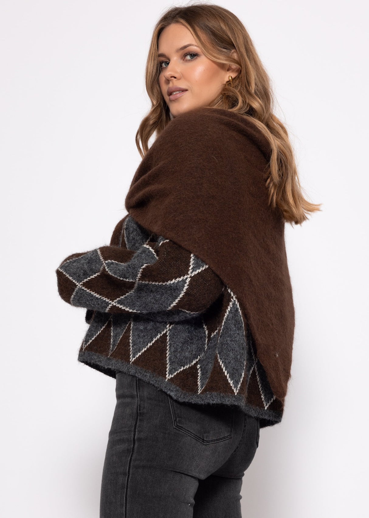 Triangle scarf - brown