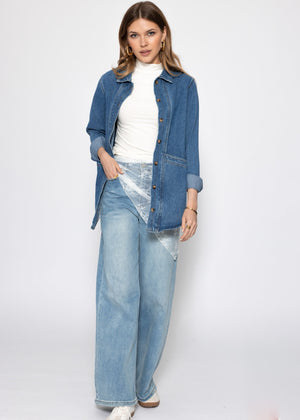 Triangular scarf made of lace - off-white