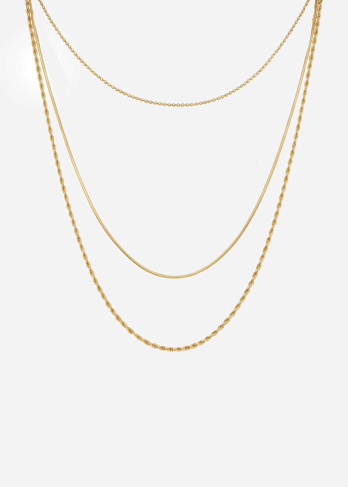 Triple necklace - gold