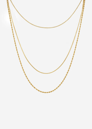 Triple necklace - gold