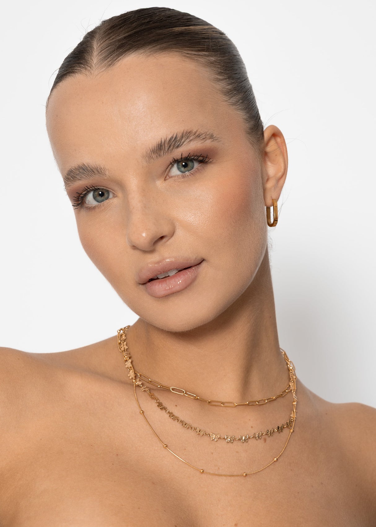 Triple layering necklace - gold
