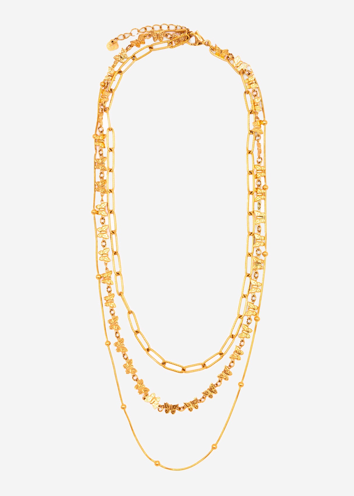 Triple layering necklace - gold