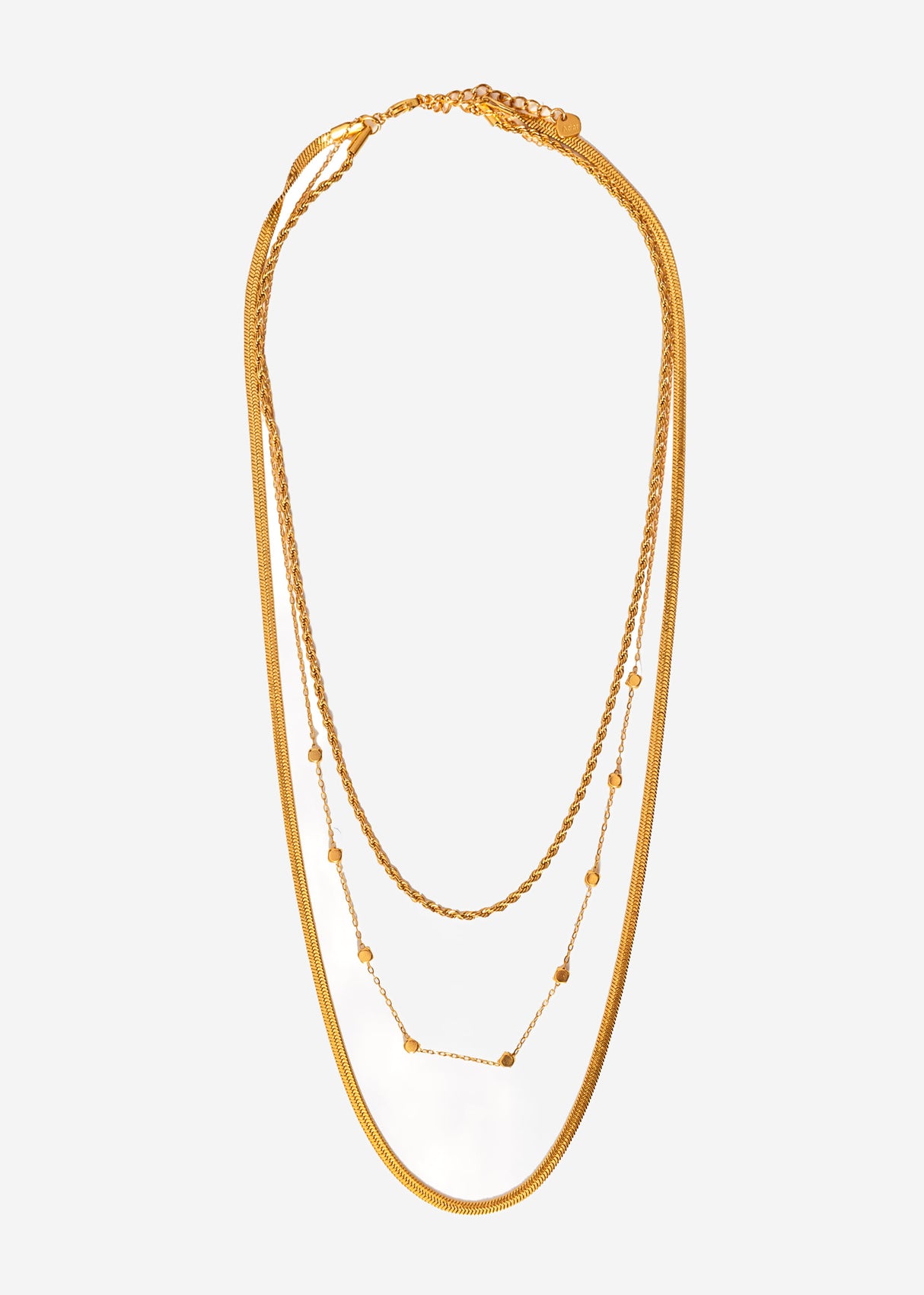 Dreifaches Halsketten-Set - gold