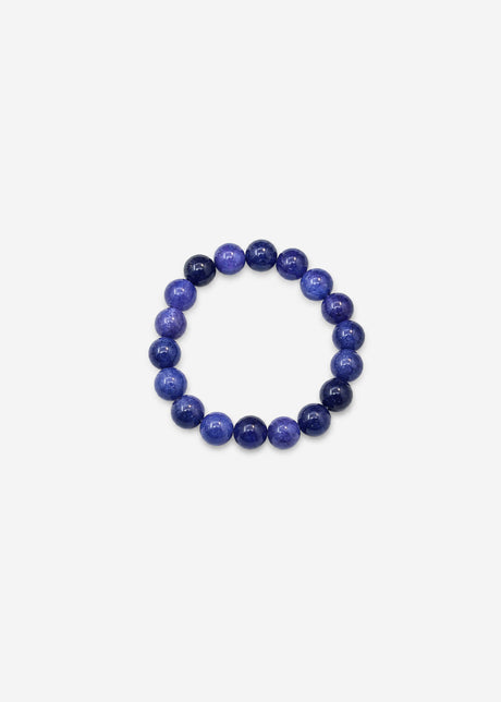 Elastisches Naturstein-Armband - blau