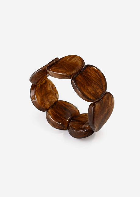 Elastisches Statement Armband  - braun von SASSYCLASSY