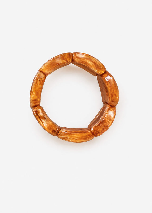 Elastisches Statement Armband  - hellbraun