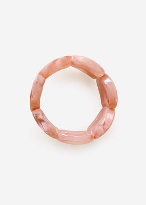 Elastisches Statement Armband  - rosa