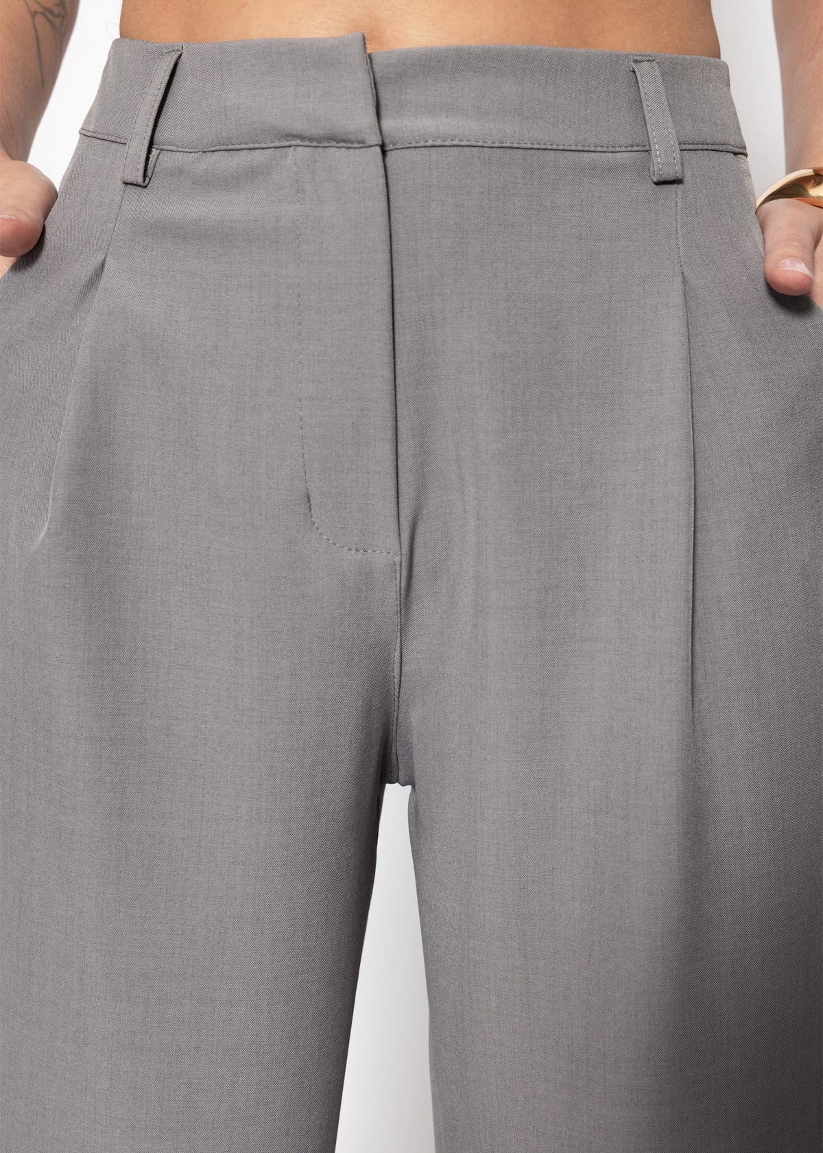 Elegante Karottenhose - grau